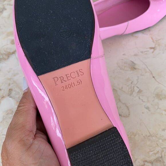 Précis Pink Patent Leather & Monogram Buckle Ballerina Flats - Picture 11 of 11